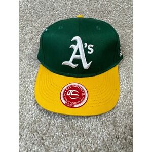 Oakland Athletics A's MLB Youth Hat OC Sports Green Gold Adjustable Baseball Cap